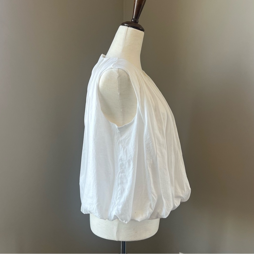 MADEWELL sleeveless crewneck Bubble Top L - Picture 6 of 8